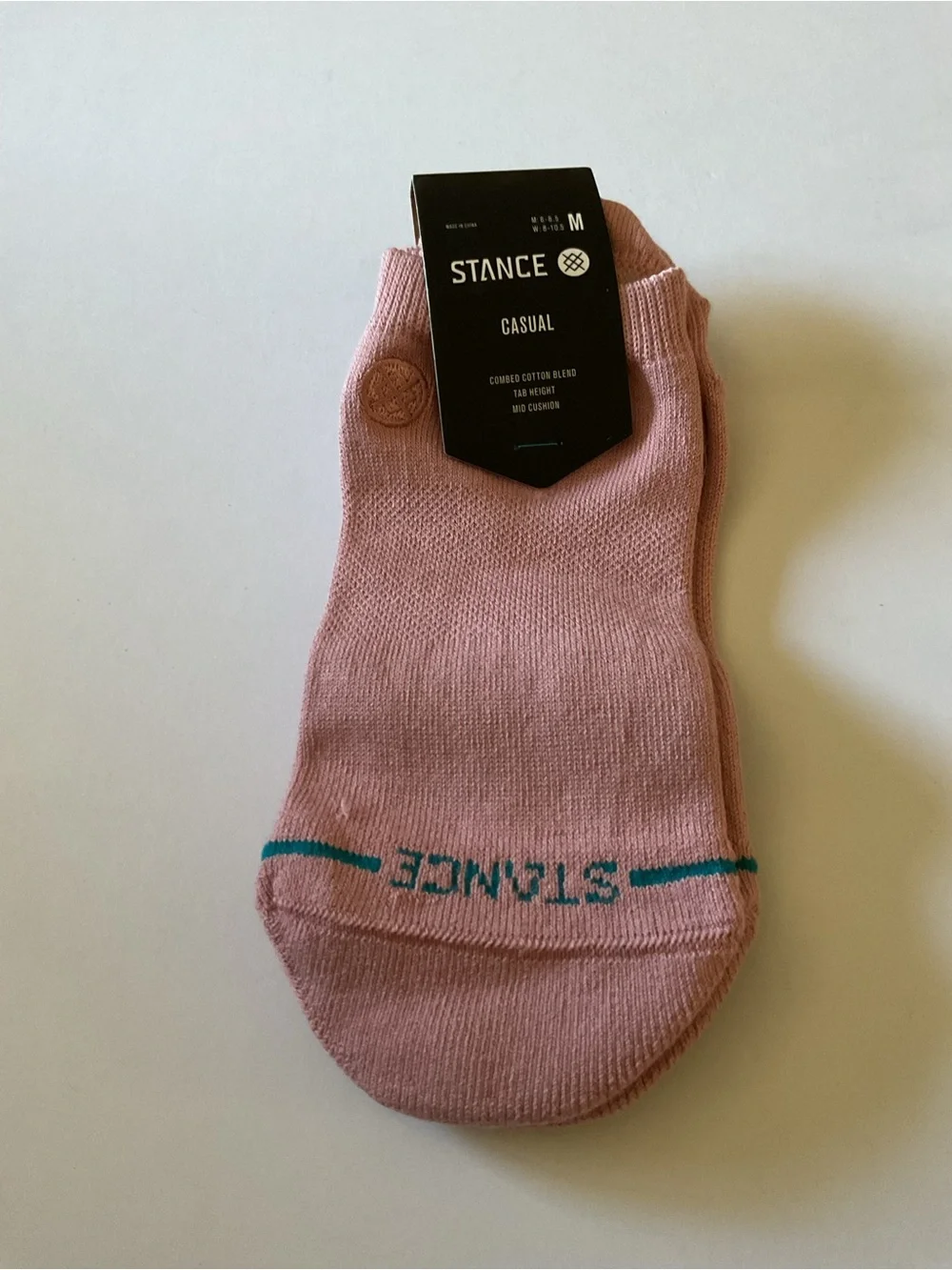 STANCE WOMENS COTTON ICON LOW TAB SOCKS PINK SIZE MEDIUM NWT